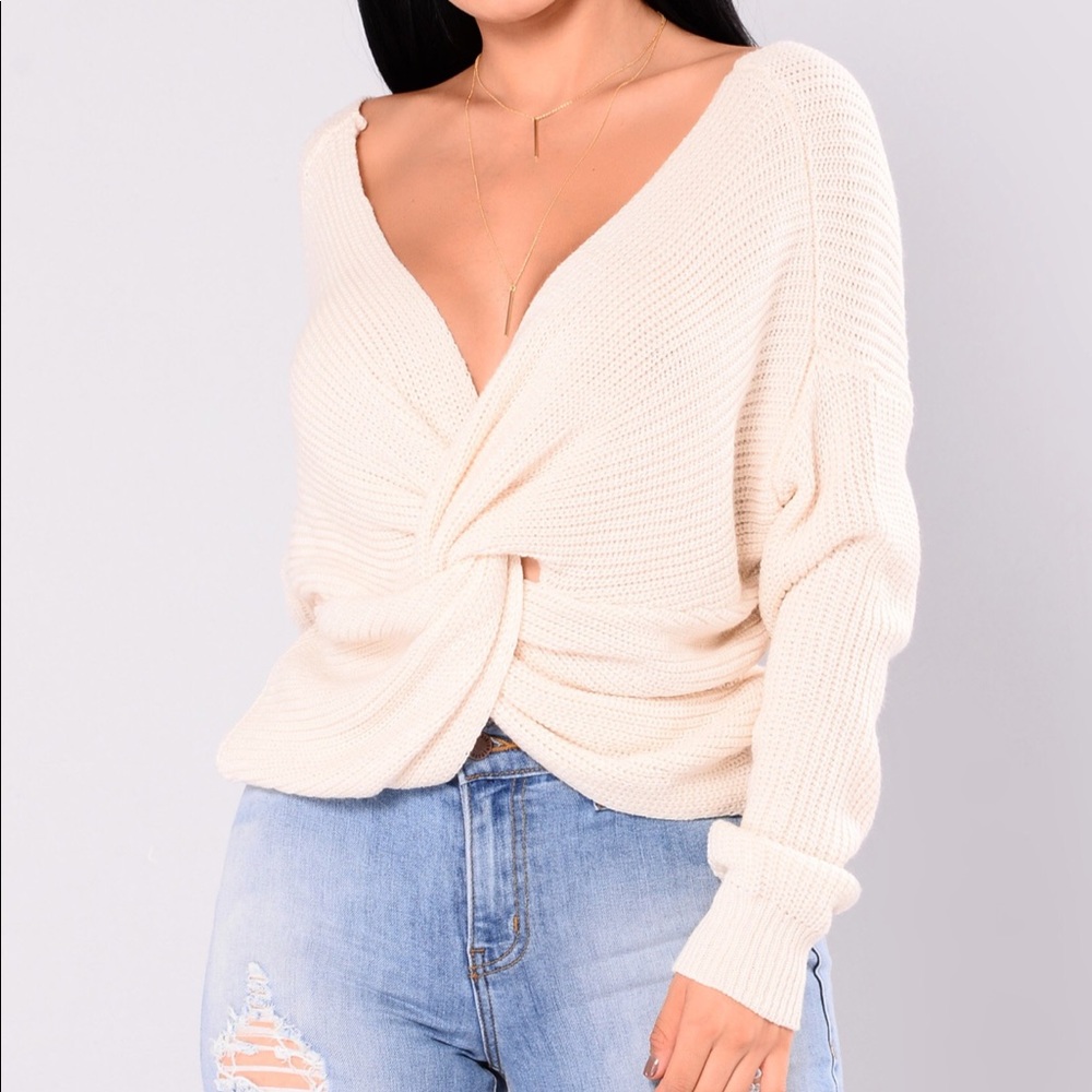 Carianna Twist Front Sweater